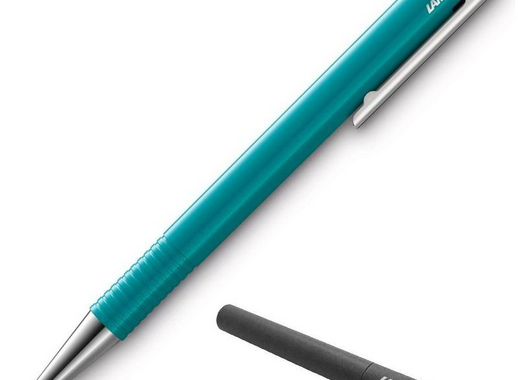 Ручка шариковая Lamy logo M+ цвет чернил черный цвет корпуса аквамарин (артикул производителя 4034861)